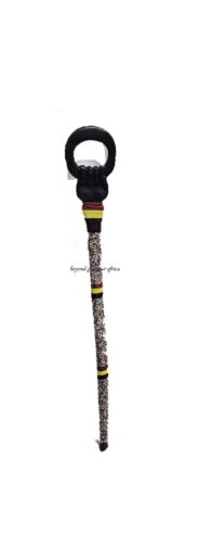 A customized multi colored walking stick