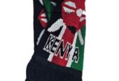 A Kenyan scarf and a matching Kenyan earrings combo
