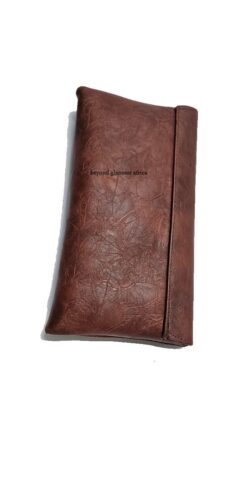 Ladies brown leather clutch bag very fashionable