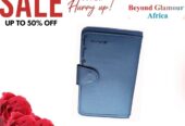 Women blue leather wallet very fashionable
