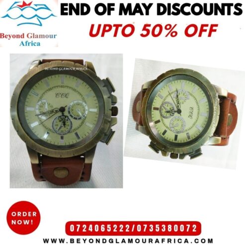 Men’s brown vintage watch very fashionable to have