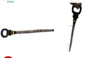A customized multi colored walking stick