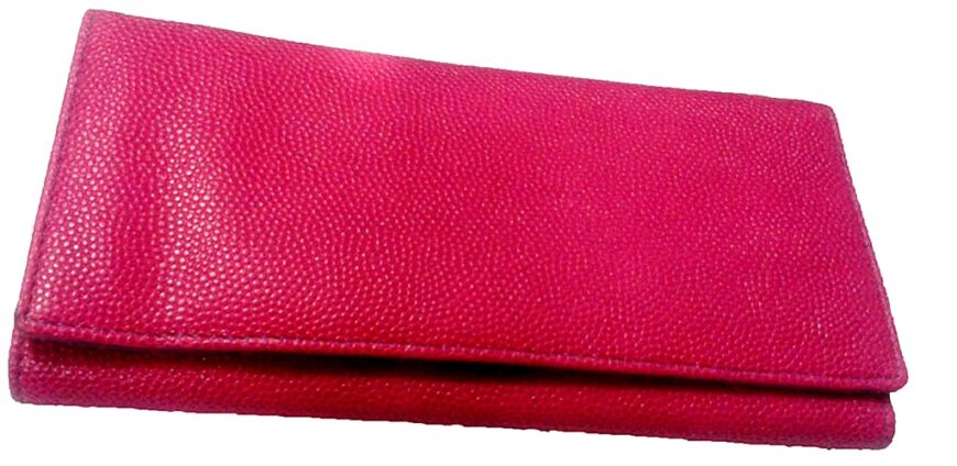 Ladies pink leather purse very fashionable
