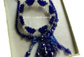 Women’s blue crystal jewelry set very fashionable and classic to have