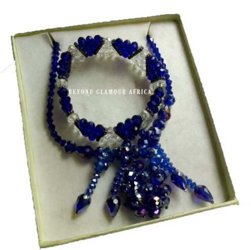 Women’s blue crystal jewelry set very fashionable and classic to have