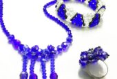 Women’s blue crystal jewelry set very fashionable and classic to have