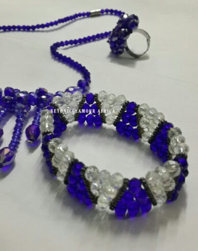 Women’s blue crystal jewelry set very fashionable and classic to have