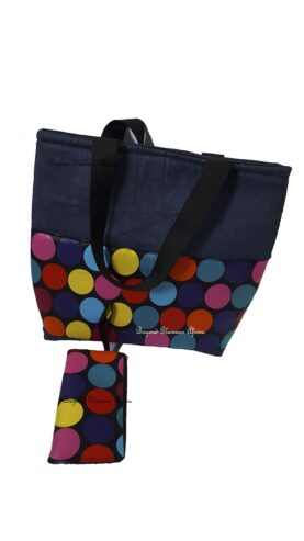 Women’s multi colored denim handbag very fashionable to have