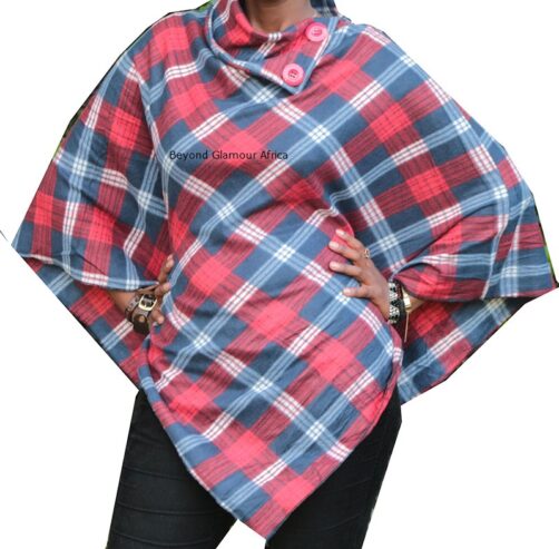 Women’s multi colored poncho very fashionable to have
