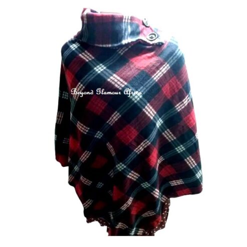 Women’s multi colored poncho very fashionable to have