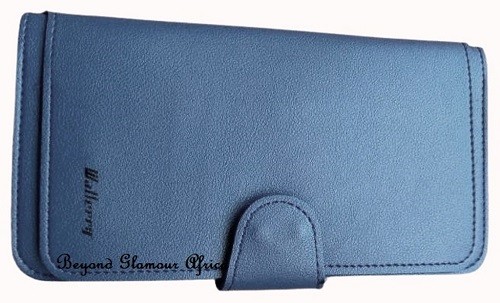 Women blue leather wallet very fashionable