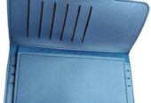 Women blue leather wallet very fashionable
