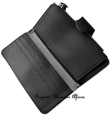 Women’s black leather wallet very fashionable to have