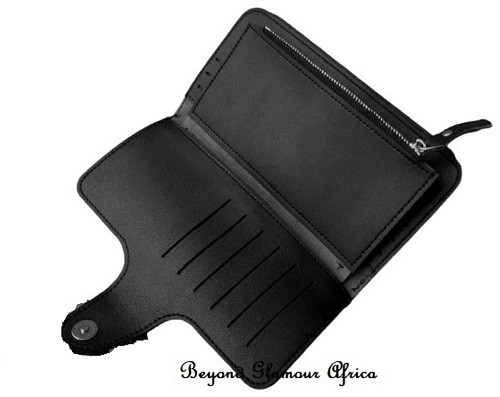 Women’s black leather wallet very fashionable to have