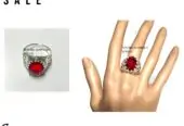Men’s red silver ring very fashionable to have