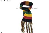 Multicolored knitted scarf very fashionable to have