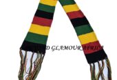 Multicolored knitted scarf very fashionable to have