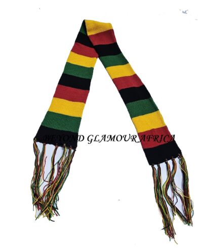 Multicolored knitted scarf very fashionable to have