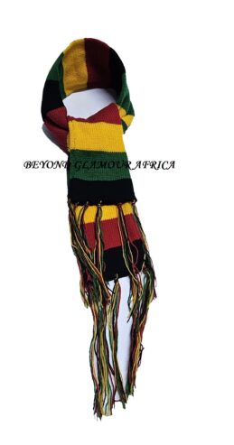 Multicolored knitted scarf very fashionable to have