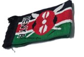 A knitted Kenyan scarf very fashionable