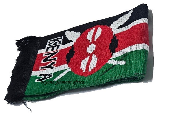 A knitted Kenyan scarf very fashionable