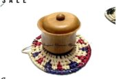 A multi colored coaster very fashionable