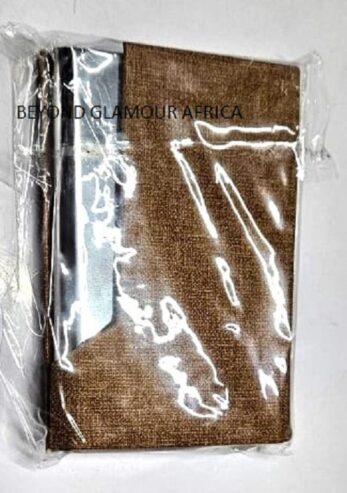 A brown leather cardholder very fashionable to have