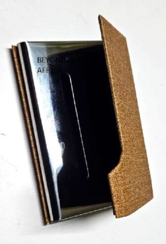 A brown leather cardholder very fashionable to have