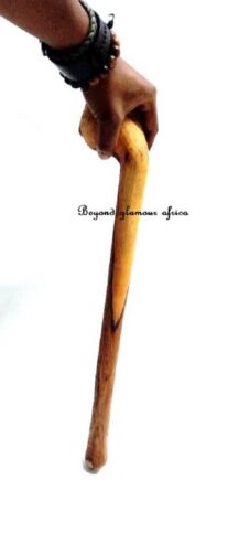 Brown wooden rungu easy and comfortable to carry