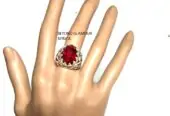 Men’s red silver ring very fashionable to have