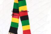 Multicolored knitted scarf very fashionable to have