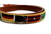 Brown maasai beaded leather belt very fashionable to have