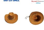 An orange cowboy hat very fashionable to have
