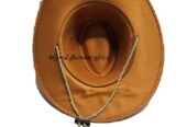 An orange cowboy hat very fashionable to have