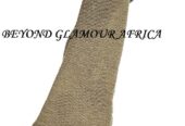 A brown knitted scarf very fashionable to have