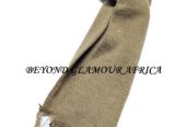 A brown knitted scarf very fashionable to have