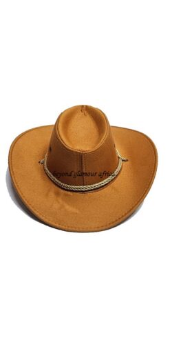 An orange cowboy hat very fashionable to have