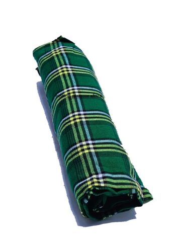 A green checked maasai shuka very warm to have