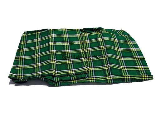 A green checked maasai shuka very warm to have