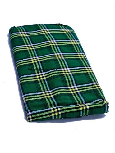 A green checked maasai shuka very warm to have