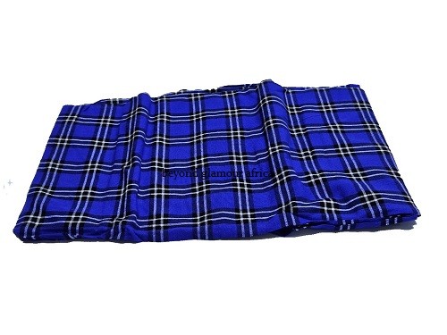 A royal blue maasai shuka very warm to have