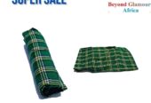 A green checked maasai shuka very warm to have