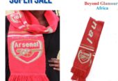 An Arsenal knitted scarf very fashionable to have