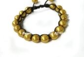 A multicolored scarf and a yellow bracelet combo very fashionable to have