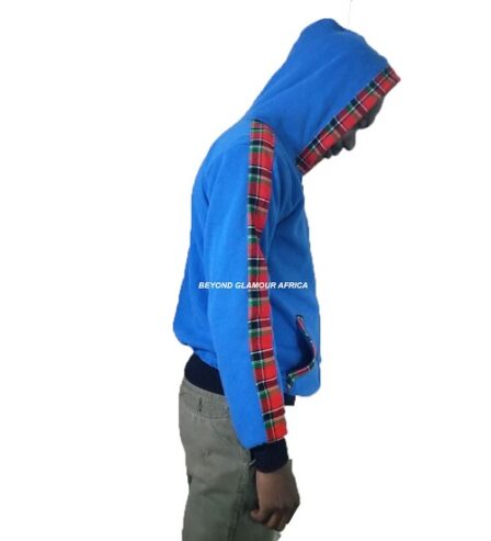 A sky blue dashiki hood very fashionable to have
