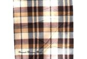 Ladies beige cotton shawl and a brown clutch bag combo