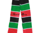A Kenyan knitted scarf very fashionable to have