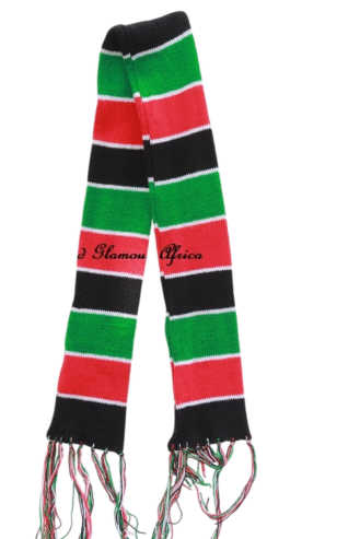 A Kenyan knitted scarf very fashionable to have