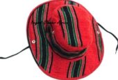 A multicolored sunhat very fashionable to have