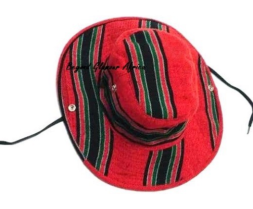 A multicolored sunhat very fashionable to have